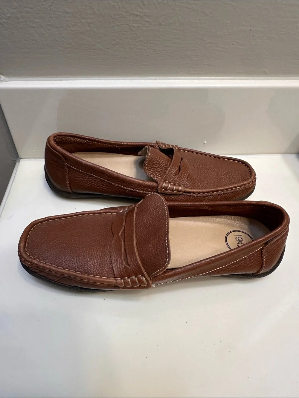 1901 Boy’s Brown Leather Penny Loafers